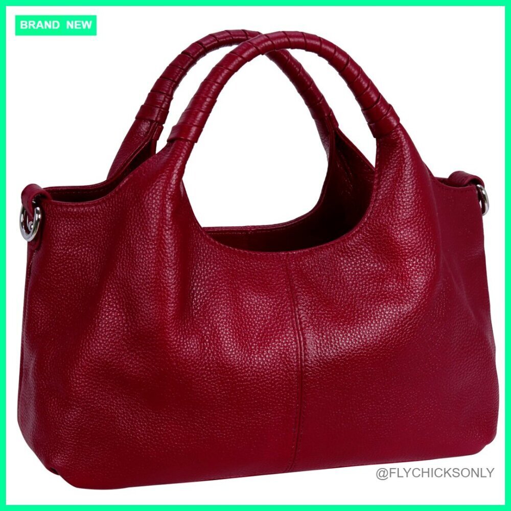 Genuine Leather Satchel Crossbody Hobo Tote Medium Work Bag